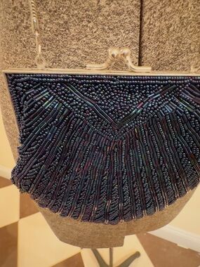 Iridescent Art- Deco Design Style, Lord and Taylor Vintage, 1980s Evening Bag